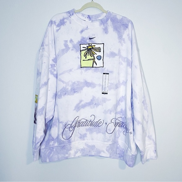 Nike - Super Oversized Tie Dye Crewneck Sweater - Picture 1 of 7